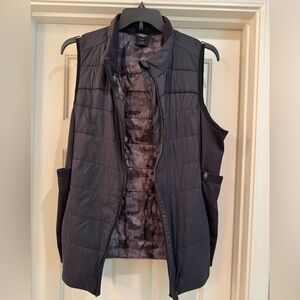Black Quilted Vest with Camo Lining